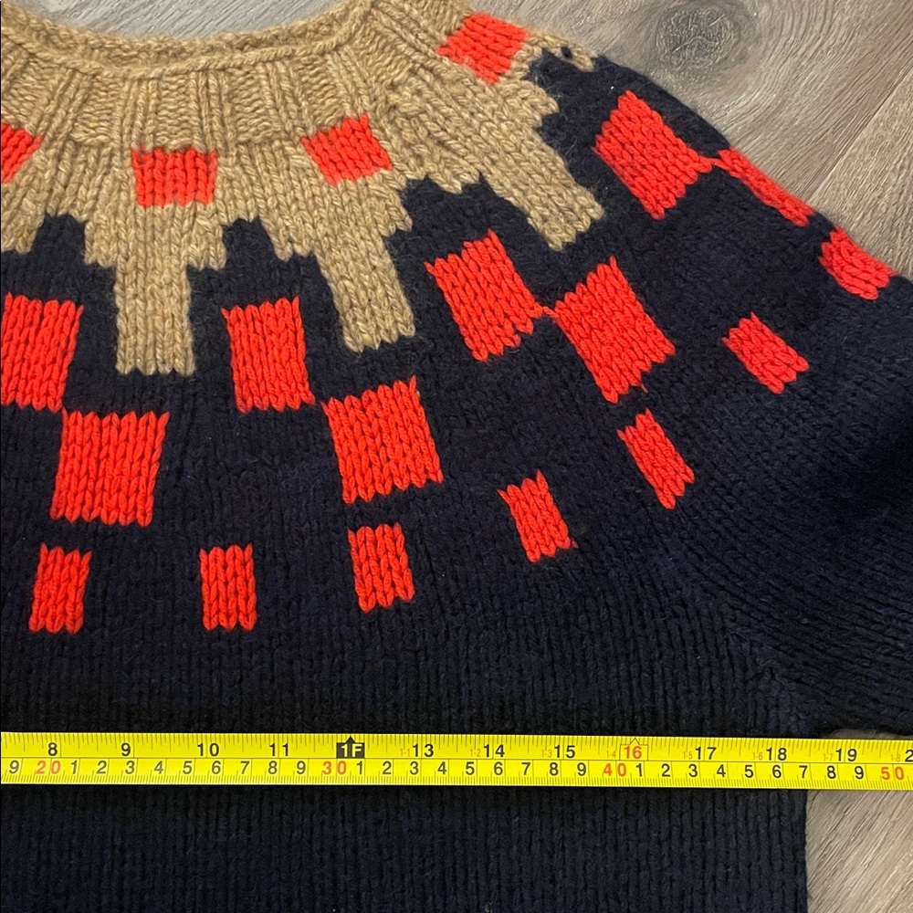 J. Crew Collection Cashmere Mohair Knit Sweater Geometric Design 2012 Rare Style - Picture 12 of 12